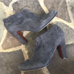 Sam Edelman Gray Leather Ankle Booties Size 9